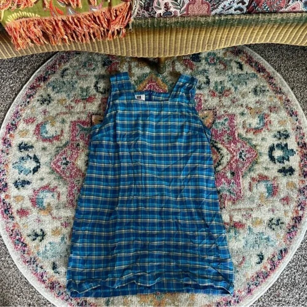 Faded Glory Blue and Yellow Plaid Dress